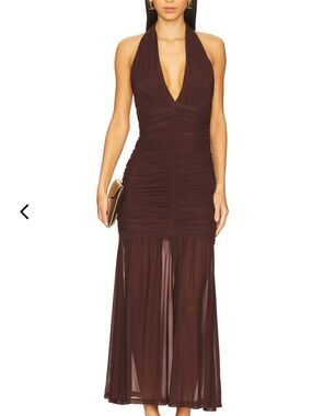 Revolve x Bardot Brown Cocktail Dress